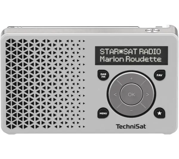 TechniSat DigitRadio 1 Radio FM DAB+ Biało-srebrny