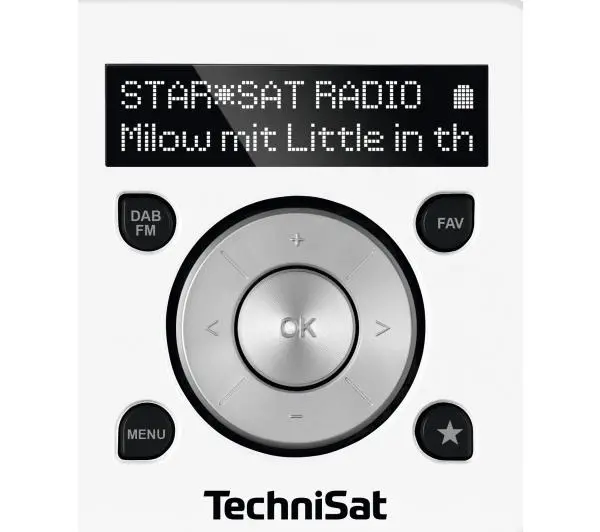 TechniSat DigitRadio 1 Radio FM DAB+ Biało-srebrny