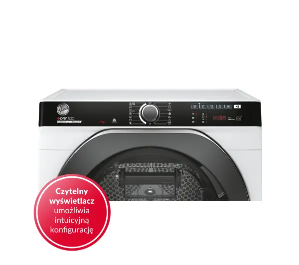 Hoover H-Dry 500 NDP4 H7A2TCBEX-S Slim 46,5cm 7kg Zdalne sterowanie - Kup na Raty - RRSO 0%