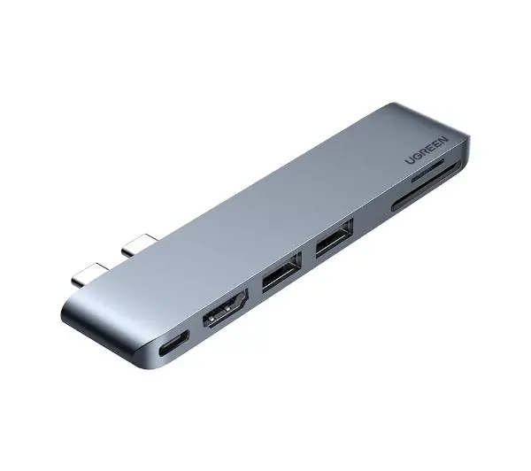 Hub UGREEN CM380 6w1 USB Typu C, Pasywny