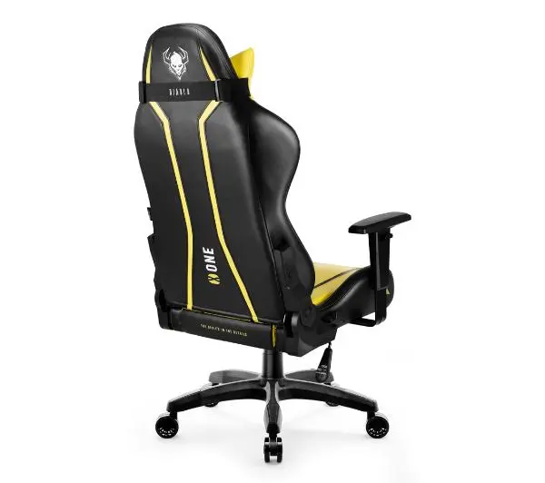 Diablo Chairs X-One 2.0 Normal Size Electric Yellow Gamingowy do 136kg Skóra ECO Tkanina Żółto-czarny - Kup na Raty - RRSO 0%