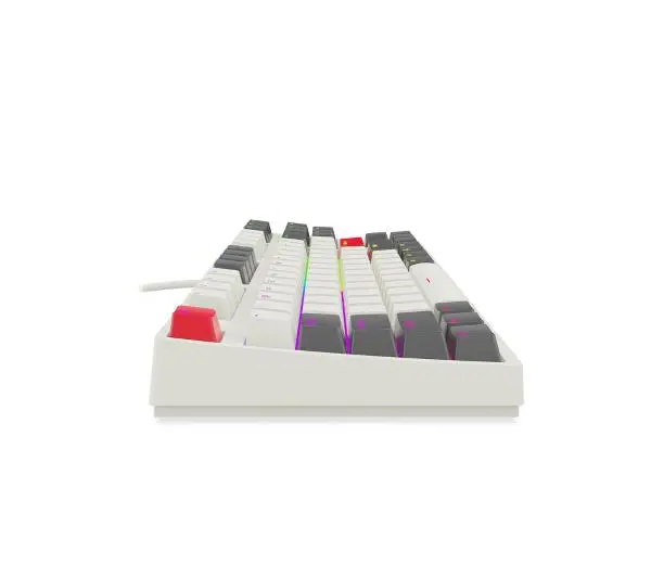 Krux Atax Pro RGB Creator Retro Gateron Yellow Pro Biały