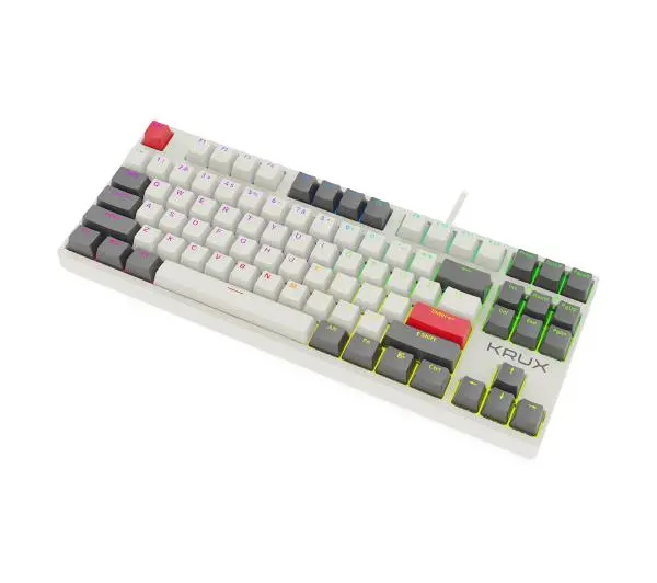 Krux Atax Pro RGB Creator Retro Gateron Yellow Pro Biały