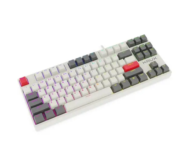 Krux Atax Pro RGB Creator Retro Gateron Yellow Pro Biały