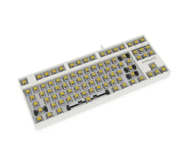 Krux Atax Pro RGB Creator Retro Gateron Yellow Pro Biały