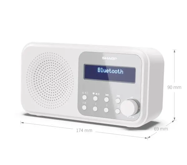 Sharp Tokyo DR-P420 Radio FM DAB+ Bluetooth Biały