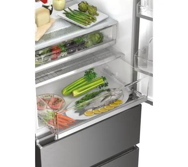 Haier Seria 7 HTW7720ENMP Pełny No Frost 200,6cm Szuflada z kontrolą wilgotności Zdalne sterowanie Inox - Kup na Raty - RRSO 0%