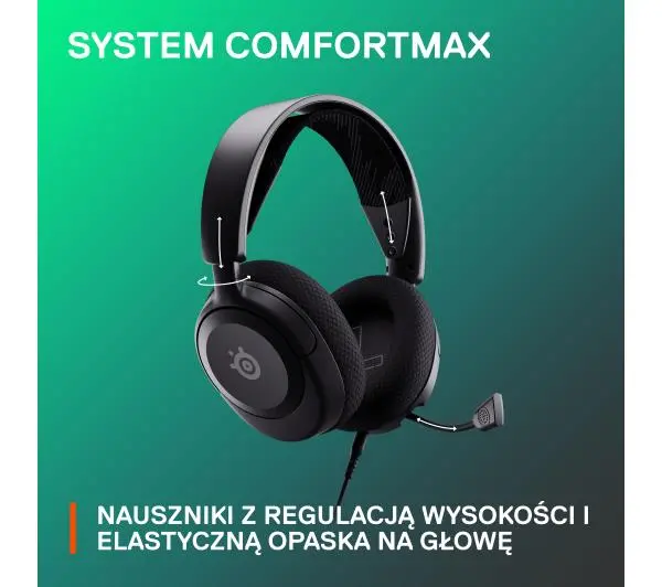 SteelSeries Arctis Nova 1 Nauszne Czarny