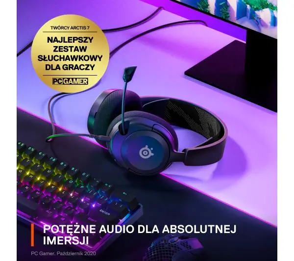 SteelSeries Arctis Nova 1 Nauszne Czarny