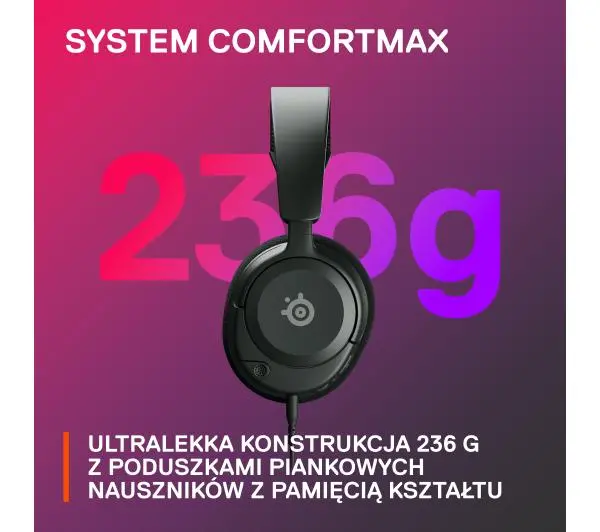 SteelSeries Arctis Nova 1 Nauszne Czarny