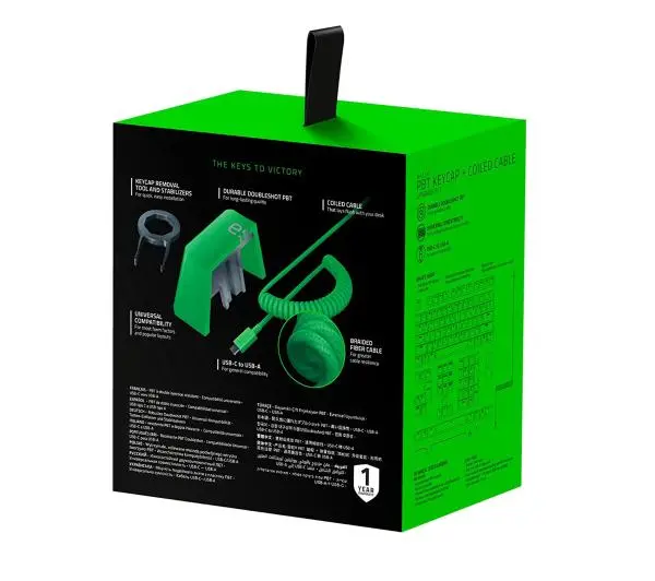 Razer PBT Upgrade Set + Coiled Cable Keycaps