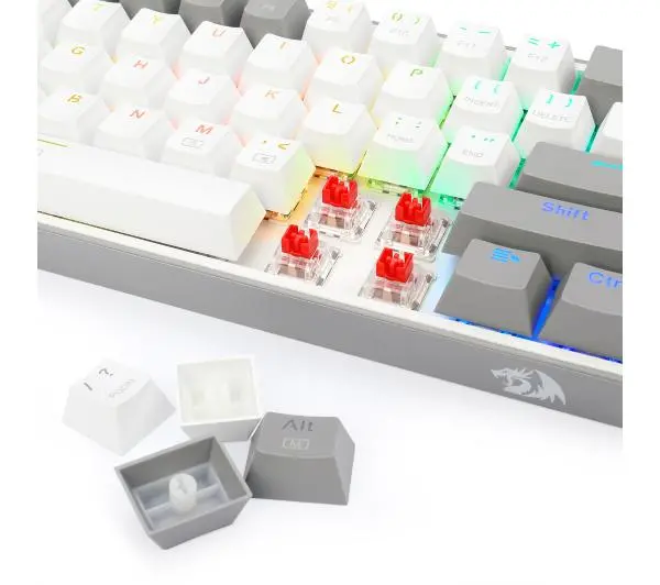 Redragon K617 Fizz RGB Red Box Switch  Biało-szary