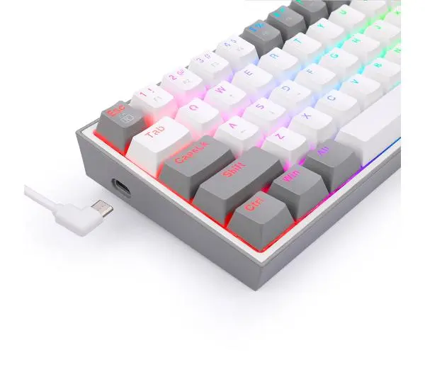 Redragon K617 Fizz RGB Red Box Switch  Biało-szary