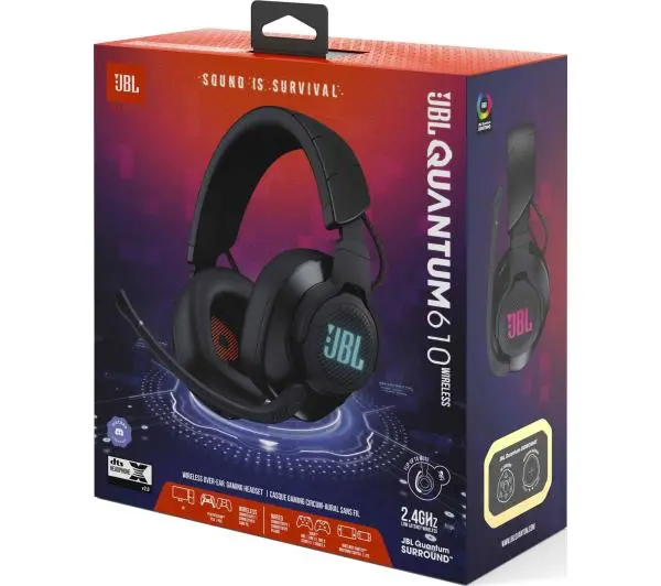 JBL Quantum 610 Wireless Nauszne Czarny - Kup na Raty - RRSO 0%
