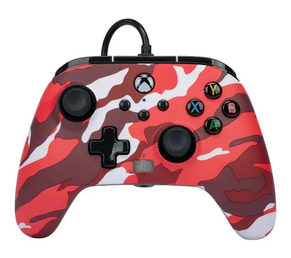 PowerA Enhanced Red Camo do Xbox Series X/S, Xbox One, PC Przewodowy