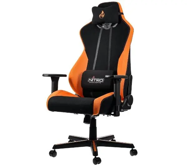 Nitro Concepts S300 Horizon Orange Gamingowy  do 135kg Tkanina Czarno-pomarańczowy - Kup na Raty - RRSO 0%