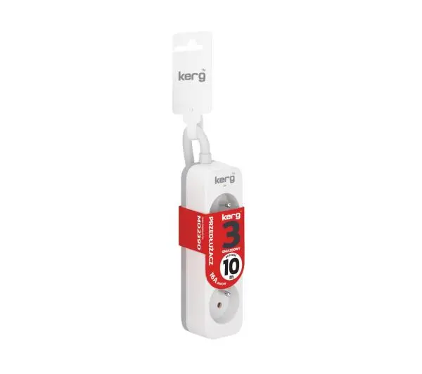 Kerg M02390 3 gniazda 10m Biały