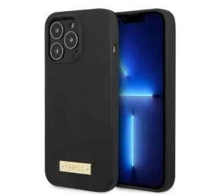 Guess Silicone Logo Plate MagSafe GUHMP13LSPLK do iPhone 13 Pro / 13