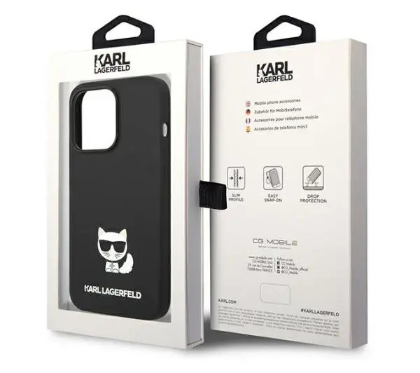 Karl Lagerfeld Silicone Choupette Body KLHCP14XSLCTBK do iPhone 14 Pro Max