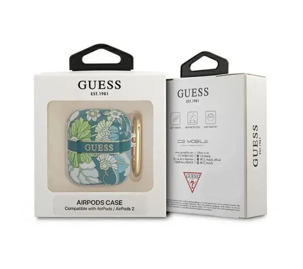 Guess Flower Strap Collection do AirPods Niebieski