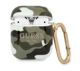 Guess Camo Collection do AirPods Zielony moro