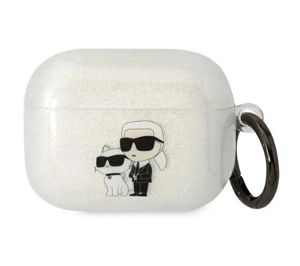 Karl Lagerfeld Karl Lagerfeld KLAPHNKCTGT Airpods Pro cover transparent Gliter Karl&Choupette