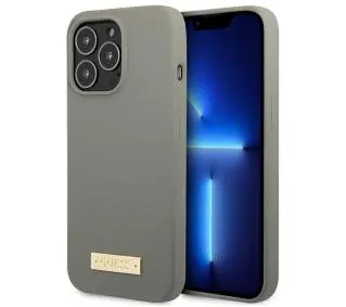 Guess Silicone Logo Plate MagSafe GUHMP13LSPLG do iPhone 13 Pro / 13