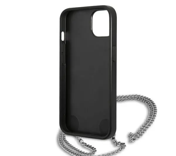 Karl Lagerfeld Leather Textured and Chain KLHCP13SPMK do iPhone 13 mini