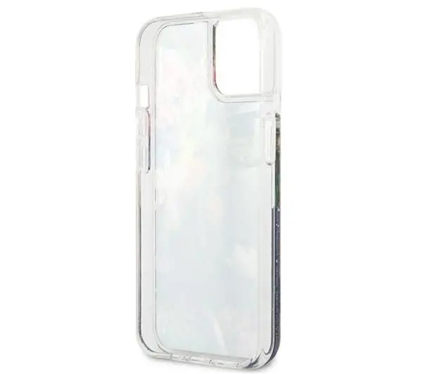Guess Flower Liquid Glitter GUHCP13SLFLSB do iPhone 13 mini