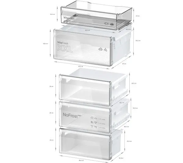 Bosch Serie 4 KGN392LCF Pełny No Frost 203cm Szuflada z kontrolą wilgotności Stalowy - Kup na Raty - RRSO 0%
