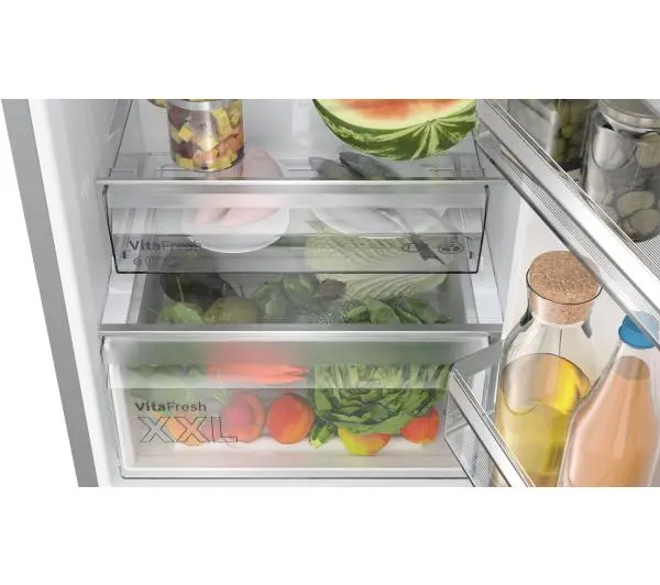 Bosch Serie 4 KGN392LCF Pełny No Frost 203cm Szuflada z kontrolą wilgotności Stalowy - Kup na Raty - RRSO 0%