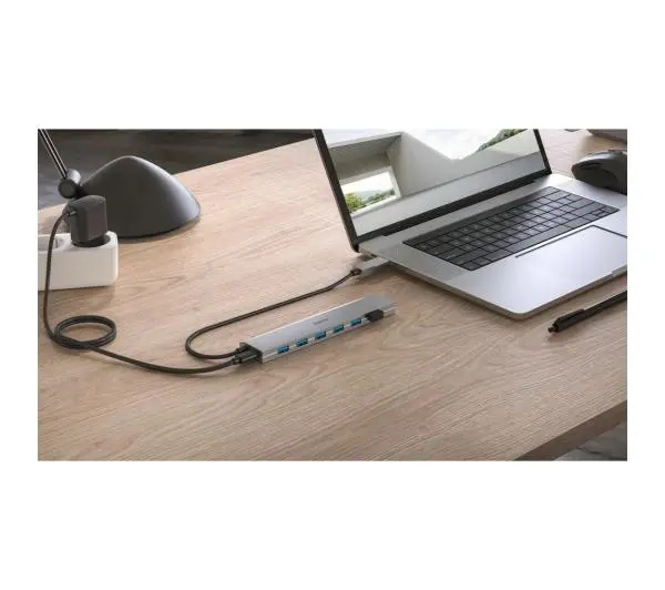 Hama 7 w 1 USB 3.2 Gen 1, USB-C Szary