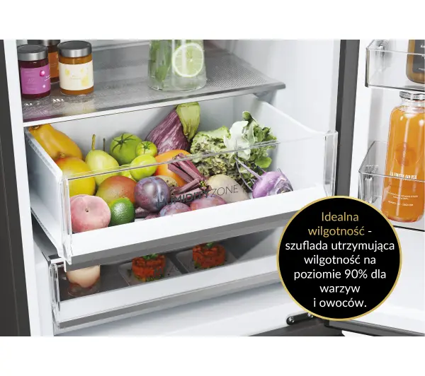 Haier Seria 5 HTW5618DNPT Pełny No Frost 185cm Szuflada z kontrolą wilgotności Zdalne sterowanie Czarny - Kup na Raty - RRSO 0%