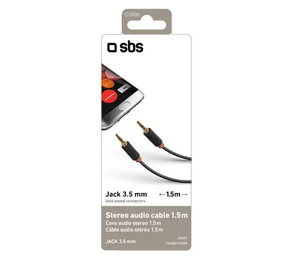SBS TECABLE35KR 1,5m Czarny - ⚡ BESTSELLERY ⚡