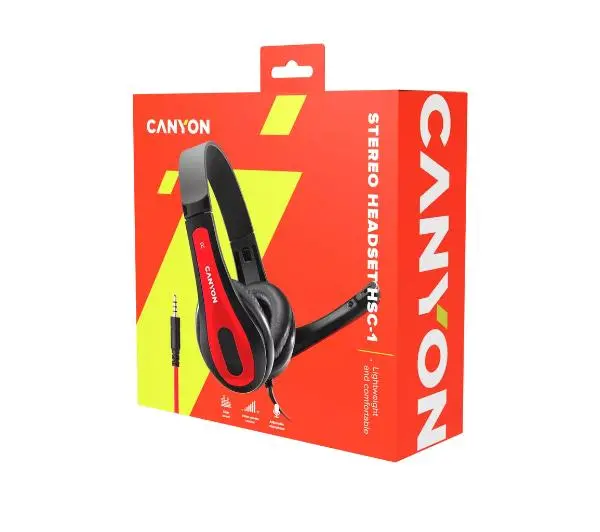 Canyon HSC-1 Nauszne Czarno-czerwony