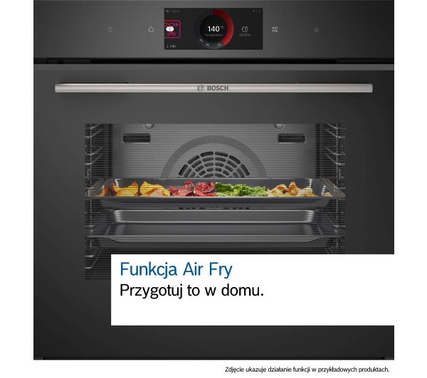 Bosch Serie 8 HBG7322B1 Termoobieg AirFry Termosonda Zdalne sterowanie Czarny - Kup na Raty - RRSO 0%
