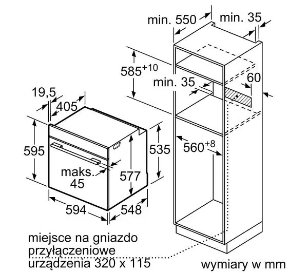 Bosch Serie 8 HBG7322B1 Termoobieg AirFry Termosonda Zdalne sterowanie Czarny - Kup na Raty - RRSO 0%