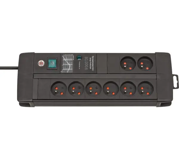 Brennenstuhl Premium-Line Duo 1256004698 8 gniazd 3m Czarny