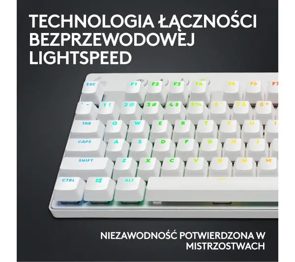 Logitech G Pro X TKL Lightspeed Tactile GX Brown Biały - Kup na Raty - RRSO 0%