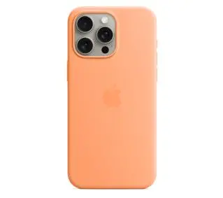 Apple silikonowe z MagSafe do iPhone 15 Pro Max Pomarańczowy sorbet
