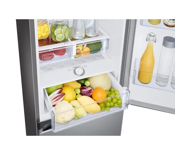Samsung RB34C675DS9 Funkcje AI Pełny No Frost 185,3cm Szuflada z kontrolą wilgotności Zdalne sterowanie Stal Szczotkowana - Kup na Raty - RRSO 0%