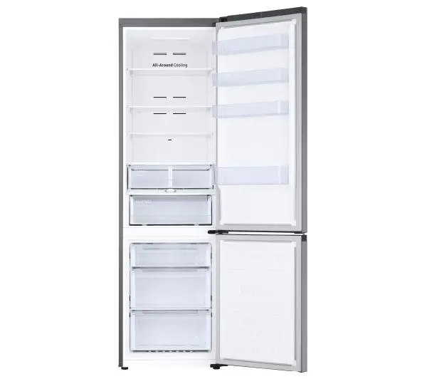 Samsung RB38C603CS9 Funkcje AI Pełny No Frost 203cm Szuflada z kontrolą wilgotności Zdalne sterowanie Stal Szczotkowana - Kup na Raty - RRSO 0%