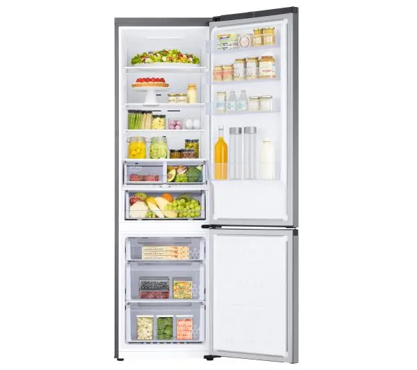 Samsung RB38C603CS9 Funkcje AI Pełny No Frost 203cm Szuflada z kontrolą wilgotności Zdalne sterowanie Stal Szczotkowana - Kup na Raty - RRSO 0%