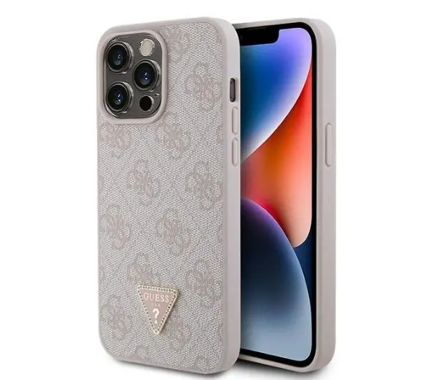 Zdjęcia - Etui GUESS Leather 4G Diamond Triangle GUHCP15XP4TDPP do iPhone 15 Pro Max Różo 