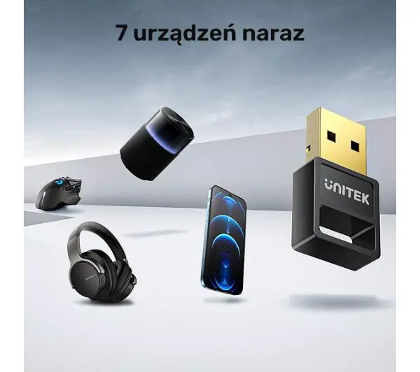 Unitek B105B Bluetooth 5.3 BLE USB-A  Czarny