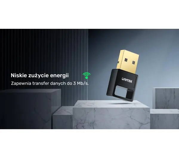 Unitek B105B Bluetooth 5.3 BLE USB-A  Czarny