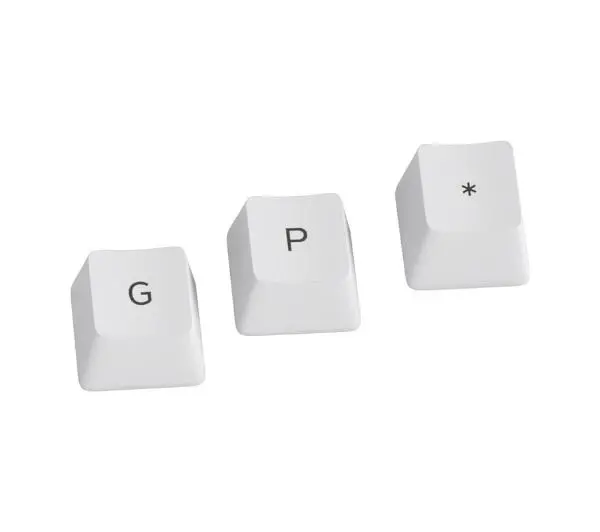 Glorious GPBT Keycaps 114szt. Arctic White Biały