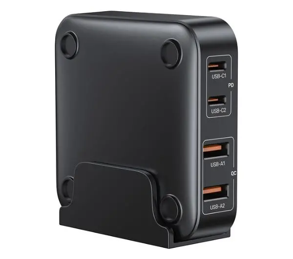 Unitek GaN 70W 2x USB-A+2x USB-C Czarny
