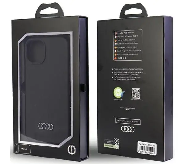 AUDI Silicone Case AU-LSRIP14-Q3/D1-BK do iPhone 14 Czarny