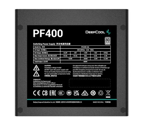 DeepCool PF400 400W 80+ Czarny